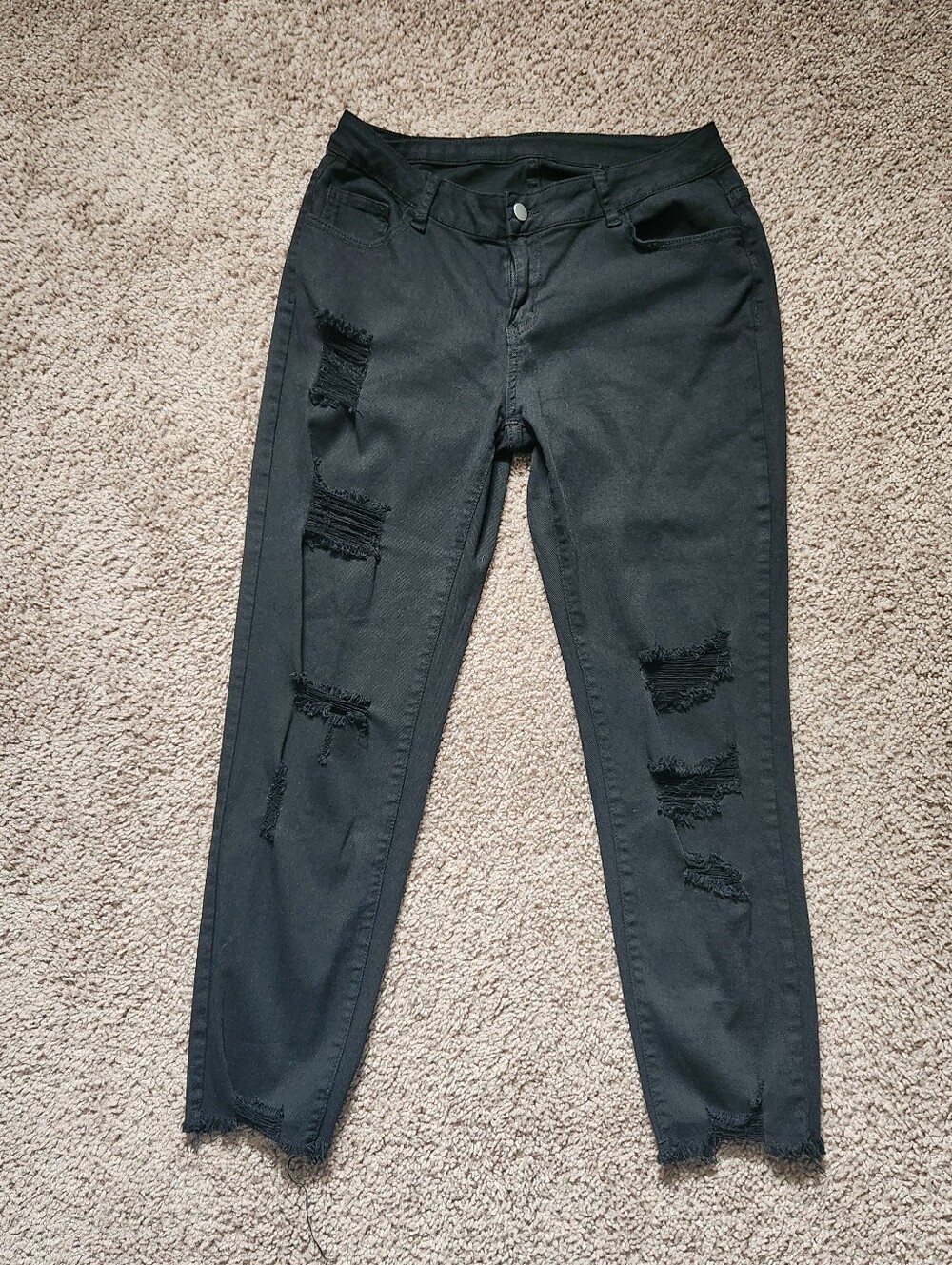 Black Distressed Jeans